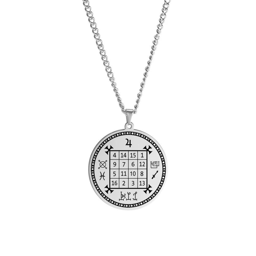 Talisman Pendants Necklace Magic Square Occult Jewelry Occultism
