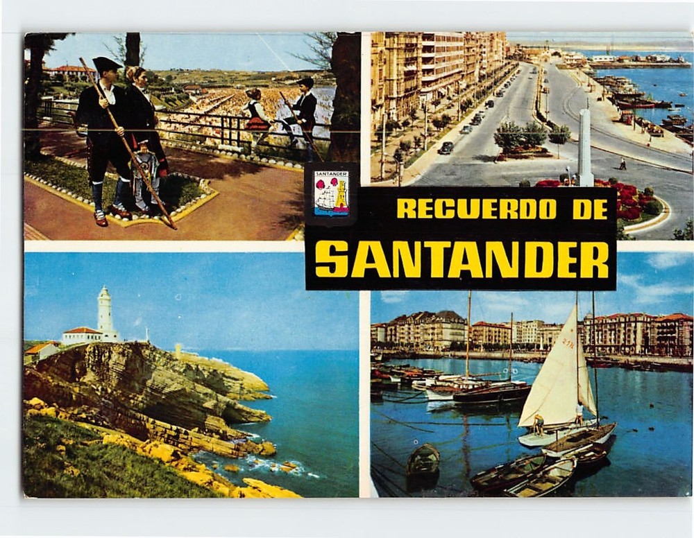 Postcard Famous Places/Landmarks in Santander Spain