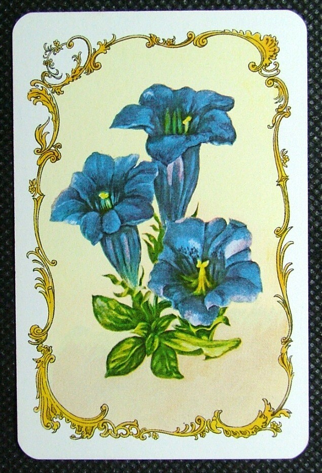 1 x Joker playing card single swap Alpine Flowers Piatnik No 2208 R ZJ 631