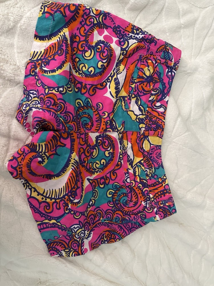 Women’s Lilly Pulitzer Callahan Knit Shorts Multicolor Boho Batik Size 6-A01
