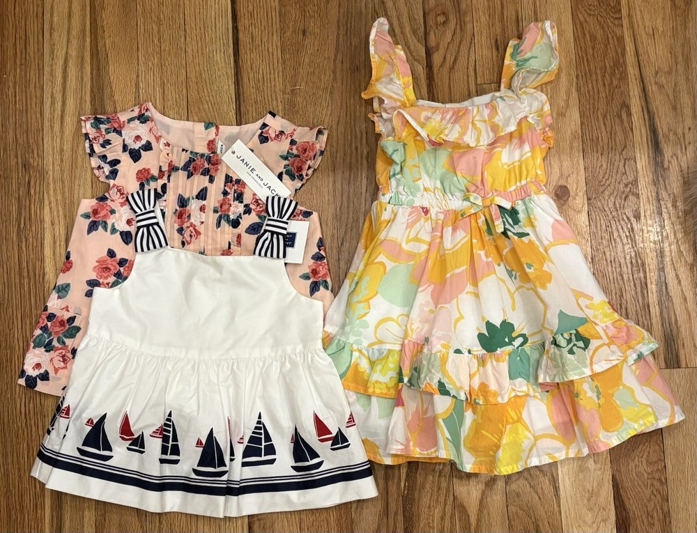 NWT Janie and Jack Girl's Summer Lot 3 pieces 2T