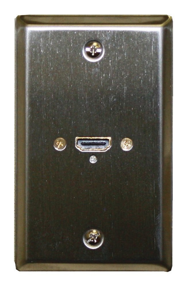 Stainless Steel Wall Plate with HDMI Female Connector - 75-677