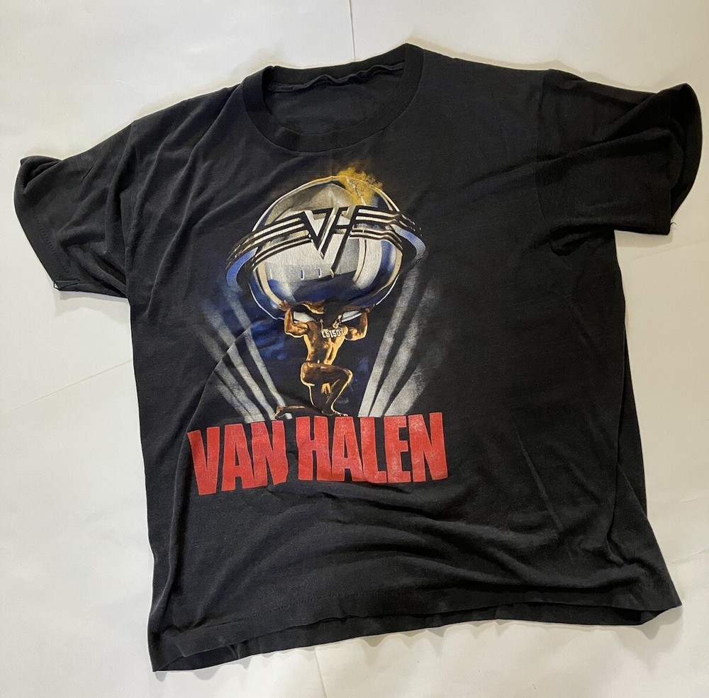 Vintage 80s Van Halen T-Shirt 1986 5150 Concert Tour Single Stitch Band Tee Sz L