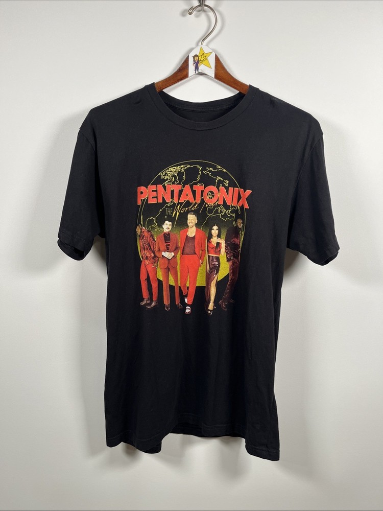 PENTATONIX World Tour 2023 T SHIRT Mens Large Two Sided US Cites Dates Concert