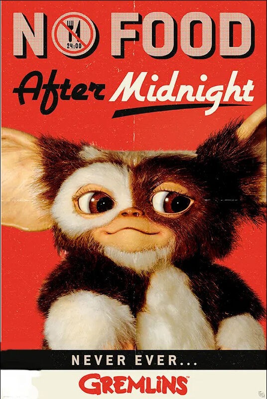 Poster Studio B - Gremlins No Food After Midnight Classic Movie 24x36