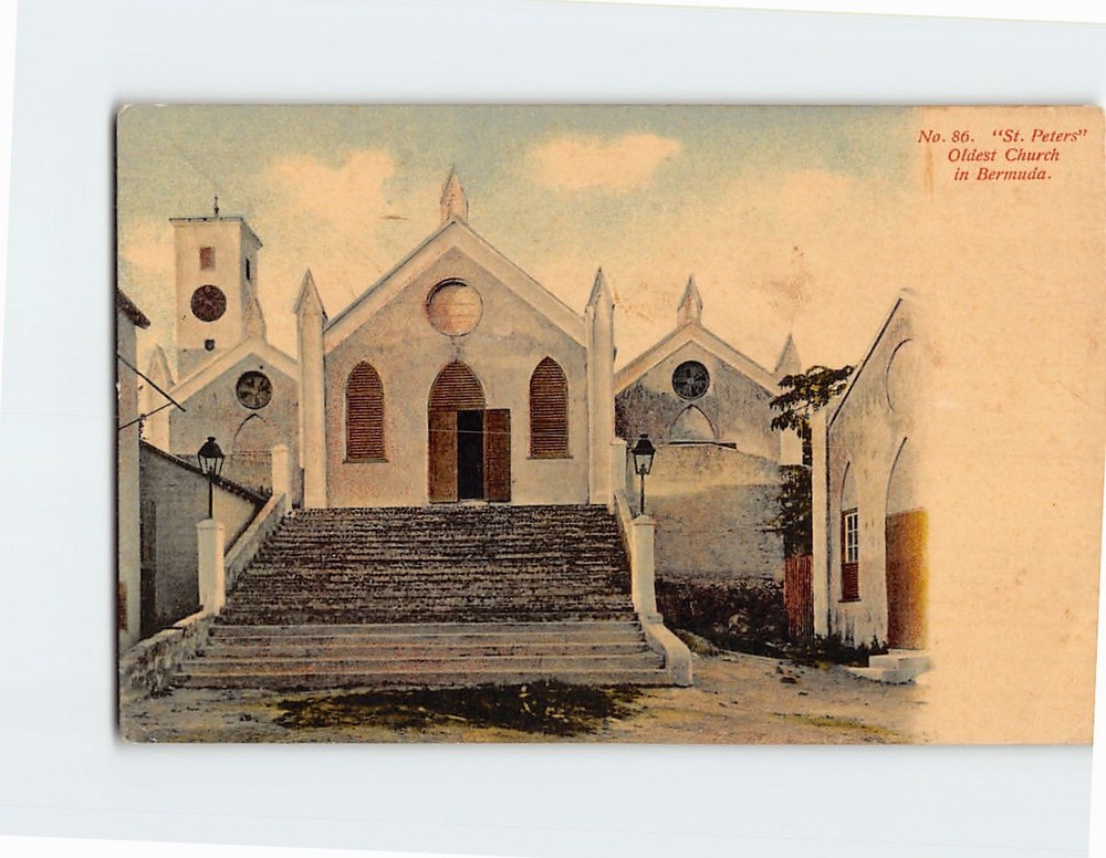 Postcard St. Peters Church Bermuda British Overseas Territory