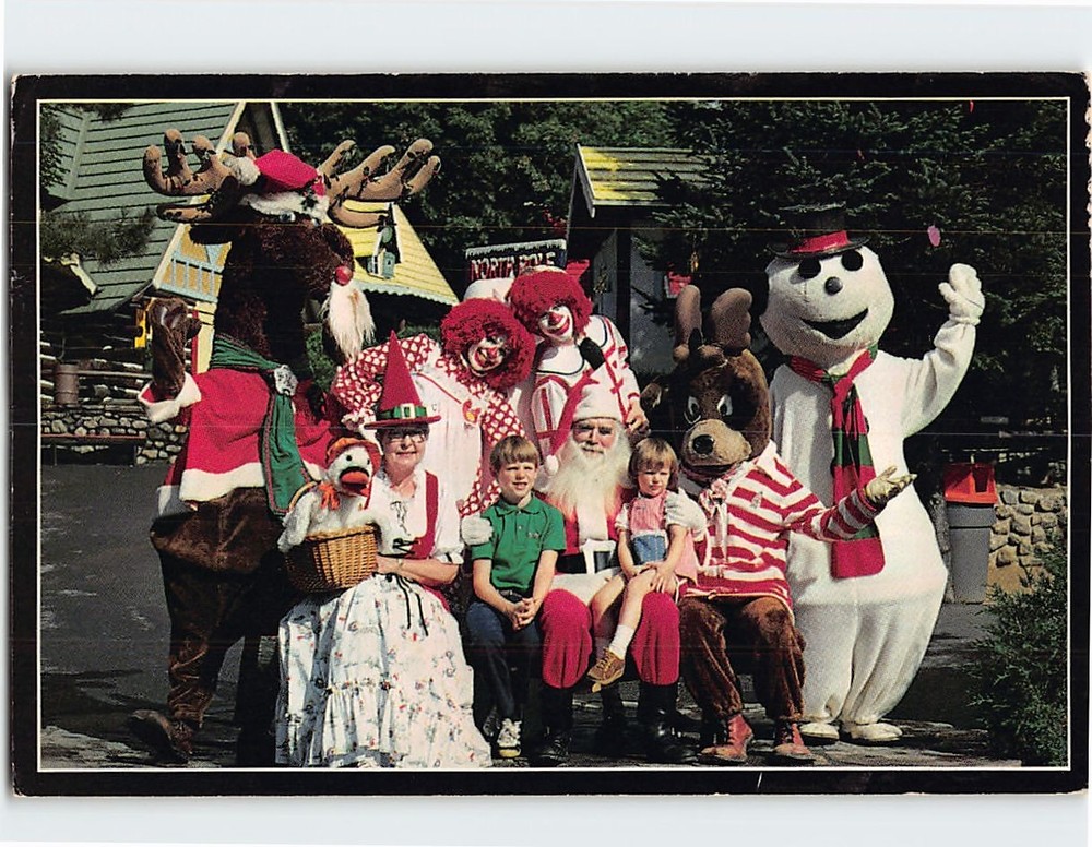 Postcard Scene at Santa's Workshop North Pole New York USA