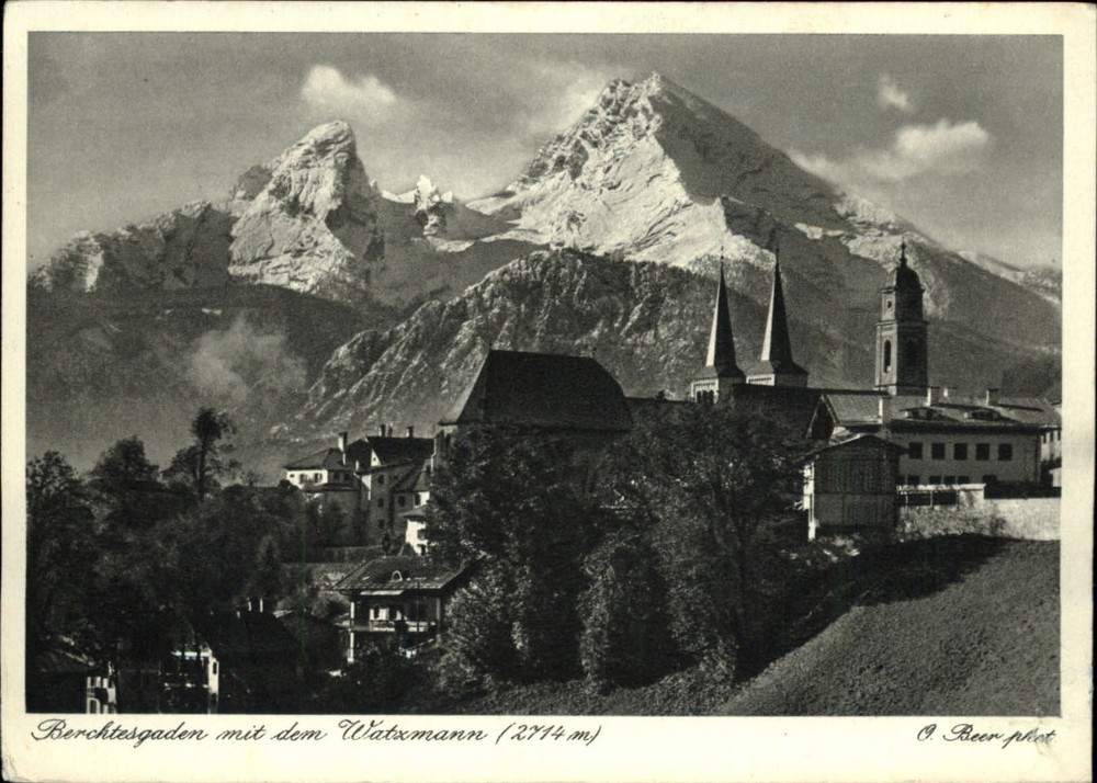 Berchtesgaden Germany Watzmann Mountain vintage postcard sku063