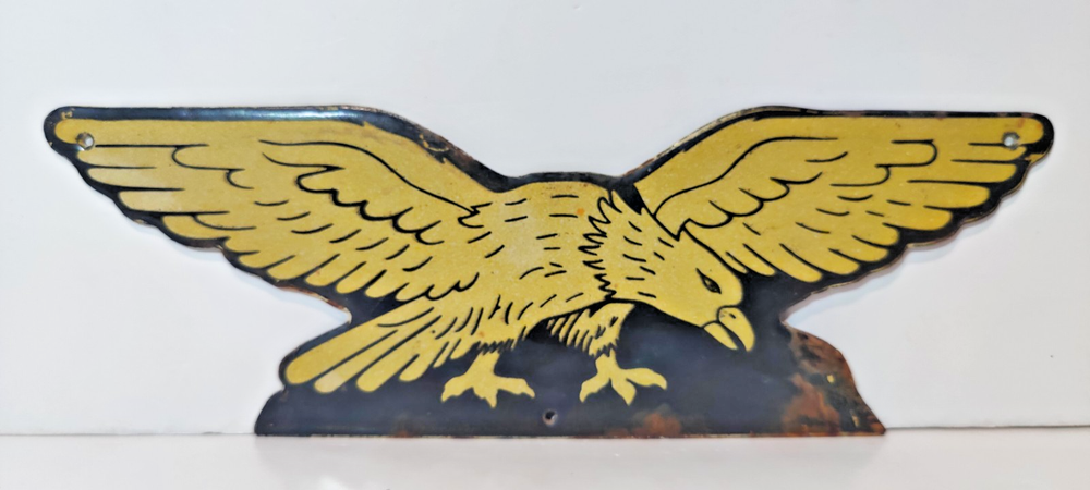VINTAGE RICHFIELD PUMP EAGLE BIRD PORCELAIN ENAMEL METAL SIGN 12