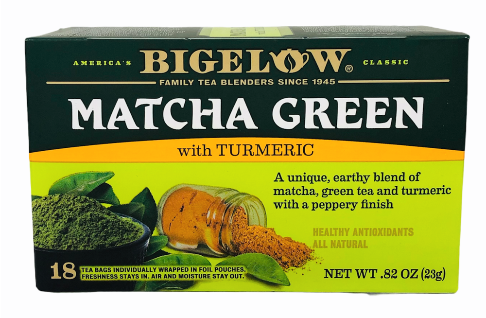 Bigelow Matcha Green Tea with Turmeric 18 Bags 0.82 oz