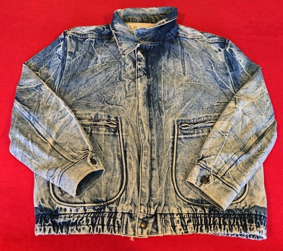 Men’s Le Tigre Denim Jean Jacket Size Small Made In USA