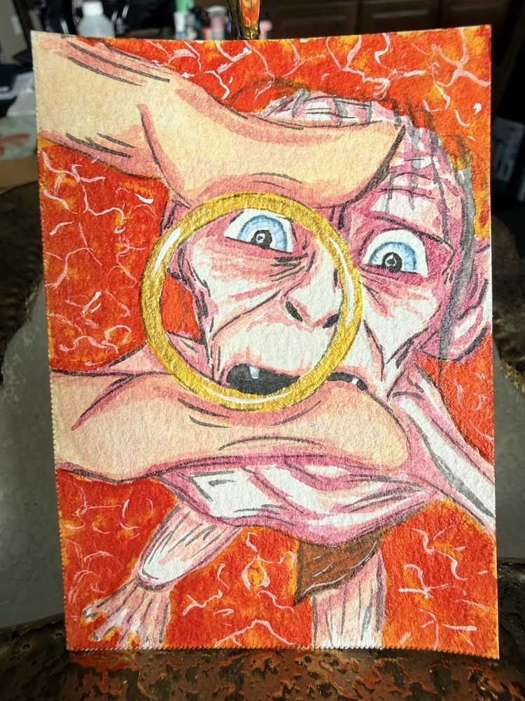 ACEO Original Lord of the Rings Smeagol Gollum