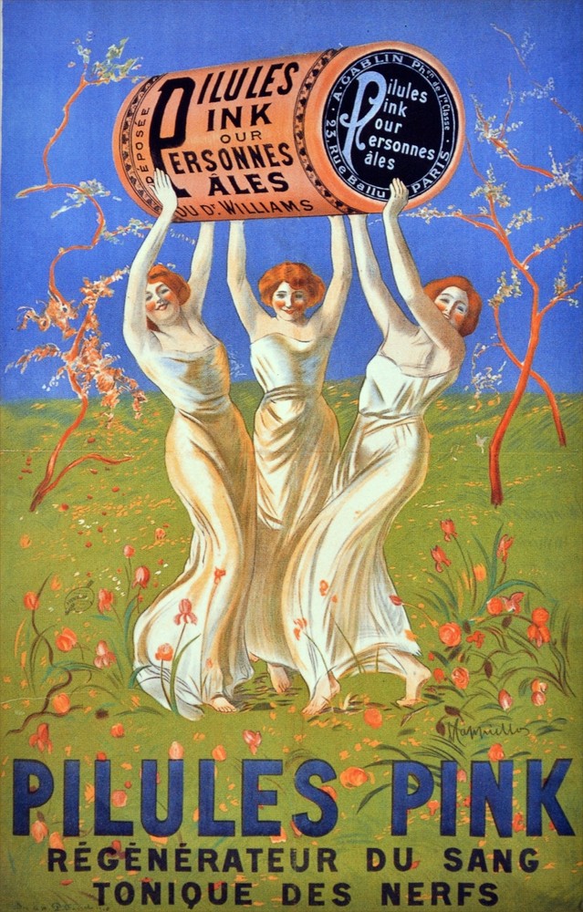 Pilules pink Ink Ad Decorative Poster. Home Graphic Art Design. 3862