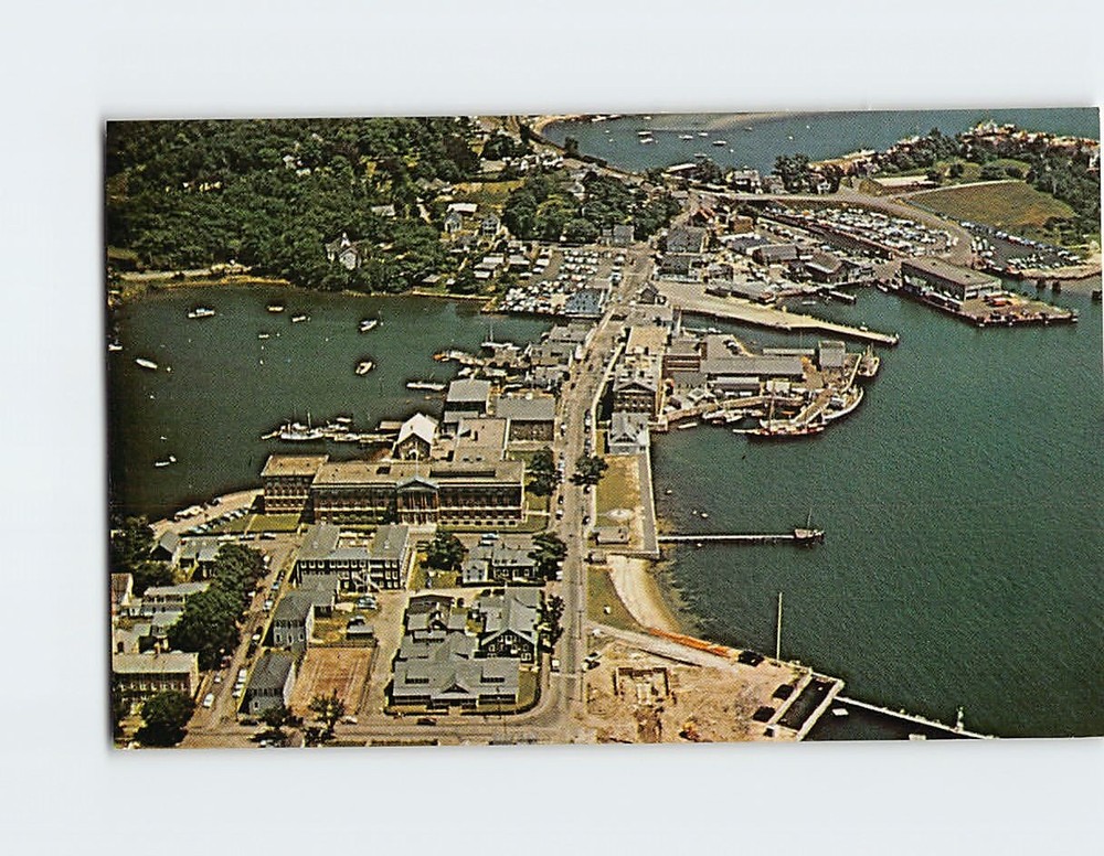 Postcard Air View Of Woods Hole Massachusetts USA