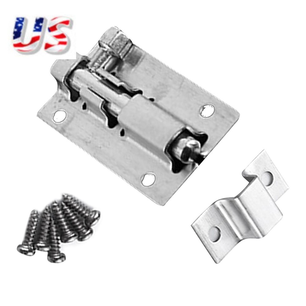 2 Inch Stainless Steel Square Door Latch Sliding Lock Bolt for Gate Safety