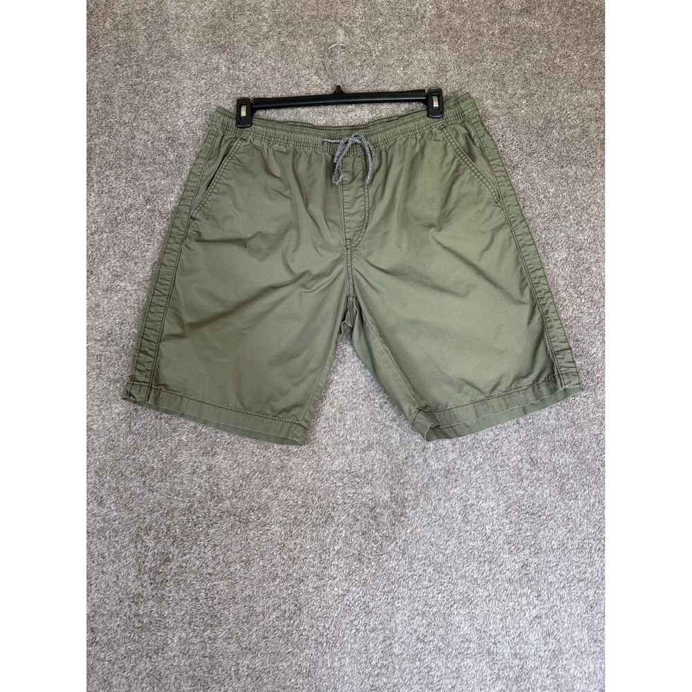 UNIONBAY Men's Olive Green Cotton Drawstring Elastic Waist Shorts Size XL