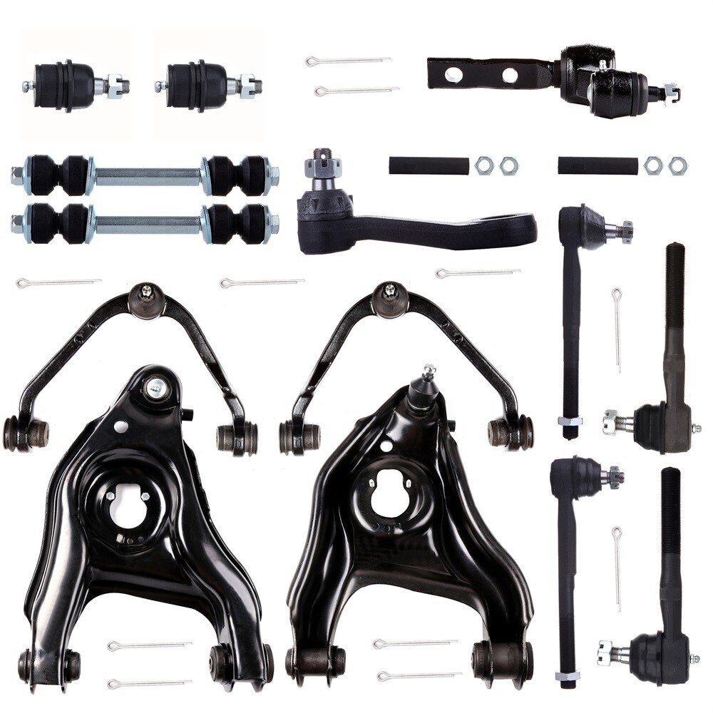 For 1997-2004 Ford F150 Front Upper Lower Control Arm Tie Rod Sway Bar Kit