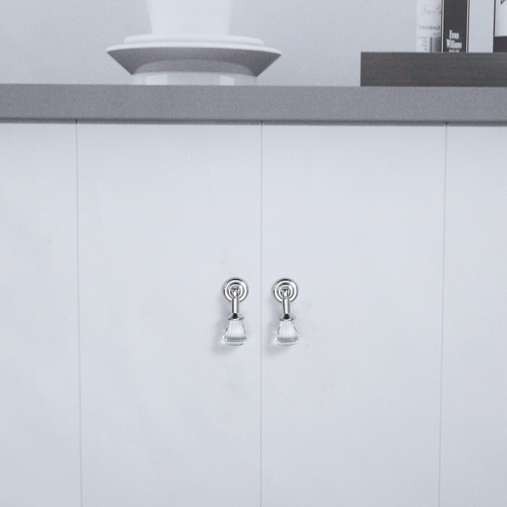 Crystal Pendant Handle Pull Glass Knob Cabinet Door Drawer Wardrobe Hardware Hot