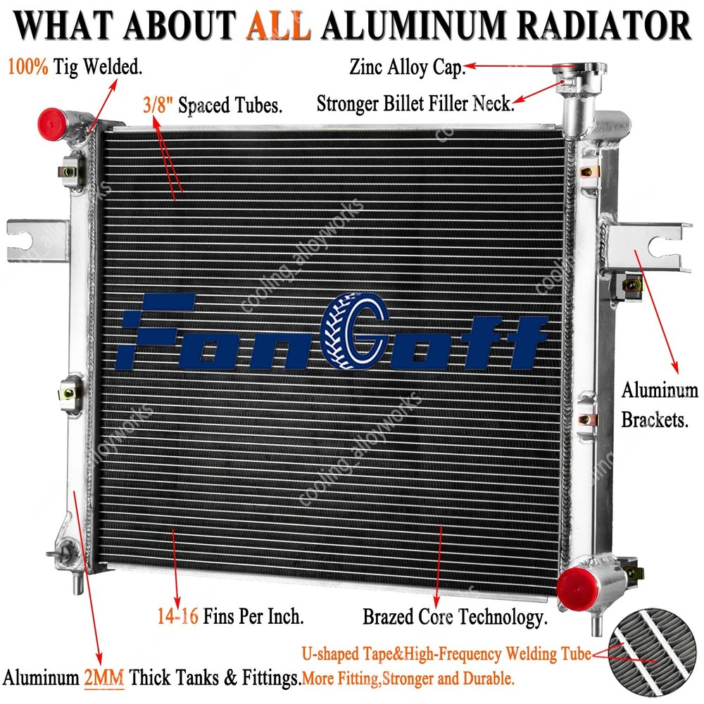 Fits Jeep 2005-2010 Commander Grand/2006-10 Cherokee 3.7L 4.7L MT 3 Row Radiator