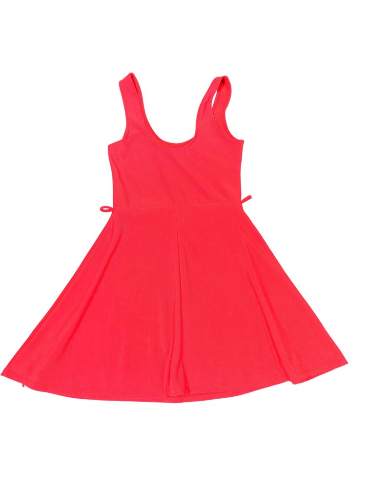 Color Story Dress Womens Small Red Fit & Flare Skater Sleeveless Scoop Neck