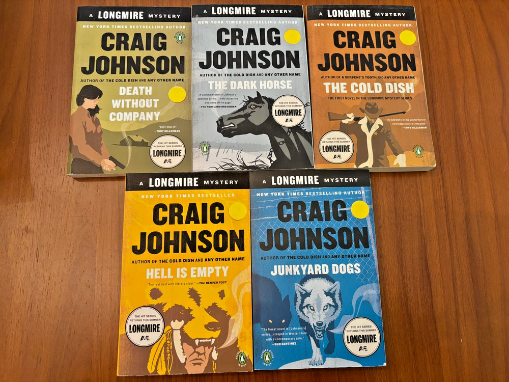 LONGMIRE MYSTERY LOT OF 5 PAPERBACK BOOKS by CRAIG JOHNSON PENGUIN