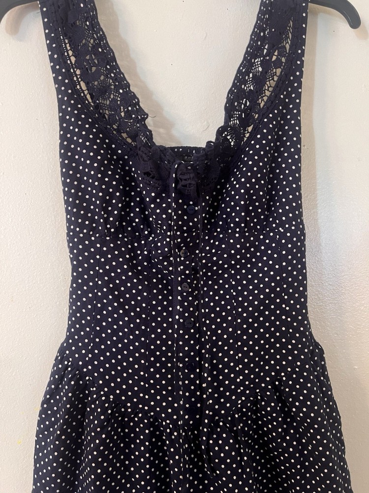Wild Fable Blue Dress White Pokadots Women's Size XXS