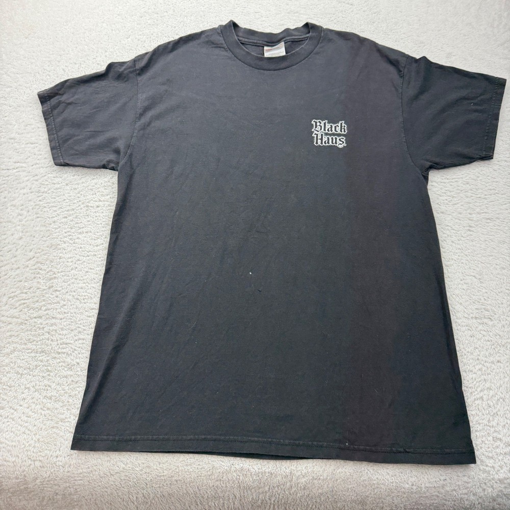 Black Haus Rocks Graphic T Shirt Mens Large Hanes Heavyweight Cotton