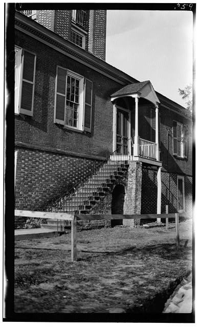 Stratford Hall Stratford VA 1900s Historic Brick Mansion Stairway Porch