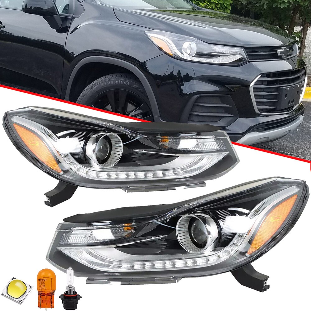 Projector Headlight w/ LED DRL For Chevy Trax 2017-2022 Headlamp Assembly w/ B