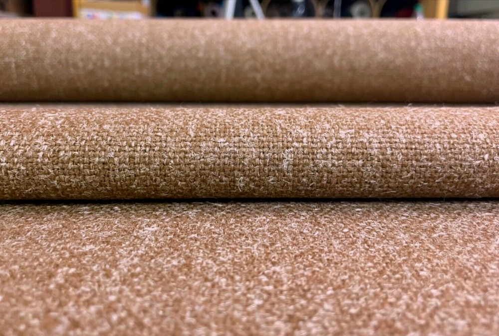 2 yds Camira Hemp Seed Tawny Brown Woven Wool Upholstery Fabric HWP13 MSRP $130