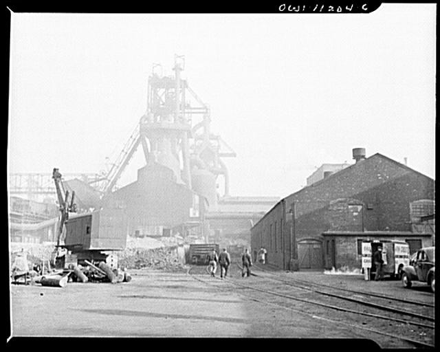 Detroit Michigan 1900s Hanna Furnaces Great Lakes Steel Blast Furnace