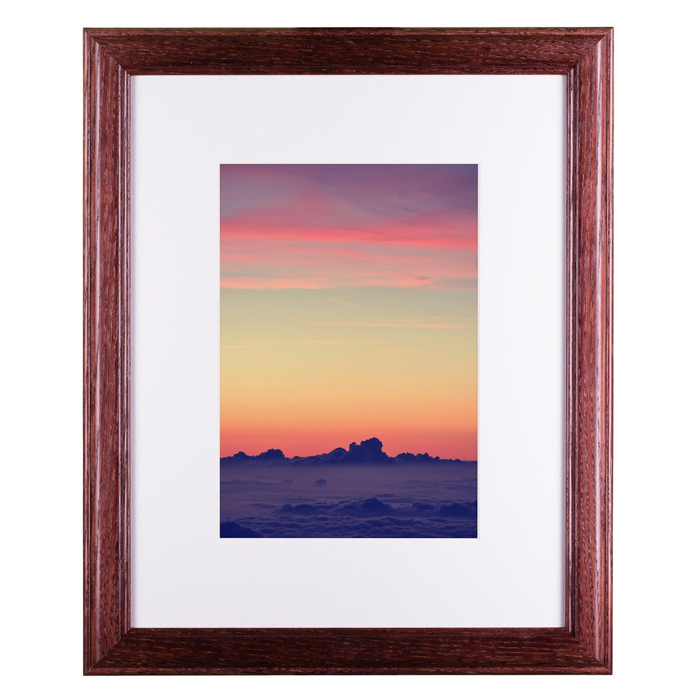 Wiltshire 236 Red Hardwood Picture Frame with Single White Mat for Display