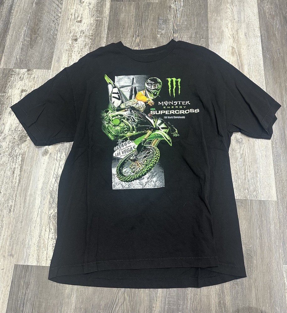 Monster Energy Shift Racing Yamaha MX Tee Supercross Y2K Style Grunge
