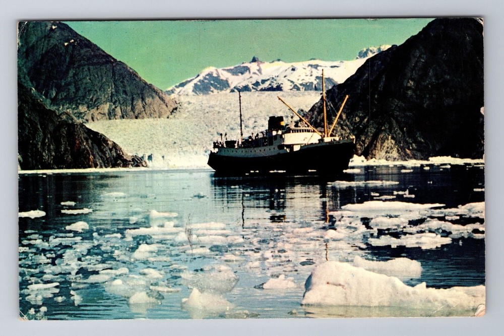 Vintage 1963 Alaska Cruise Postcard SS Glacier Queen Yukon Star  