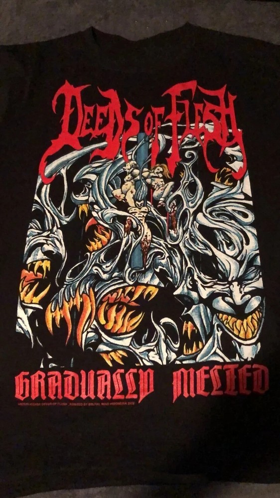 Deeds of Flesh Black T-Shirt Cotton Full Size Unisex S-5XL