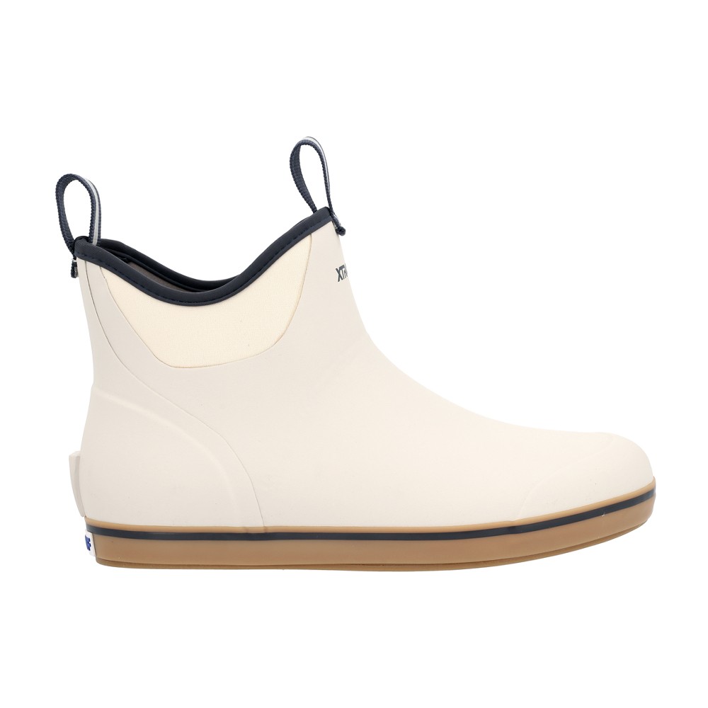 Xtratuf Mens Ankle Deck Pull On Casual Boots in Off White XMAB100