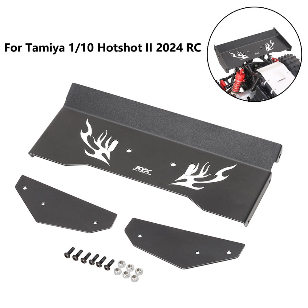 Aluminum Alloy Rear Spoiler Wing for Tamiya 1/10 Hotshot II 2024 RC Car Part