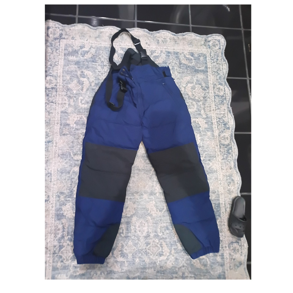 Cabela's Premier Northern Goose Down Boys Snow Bib Pants Insulated Blue/Black 14