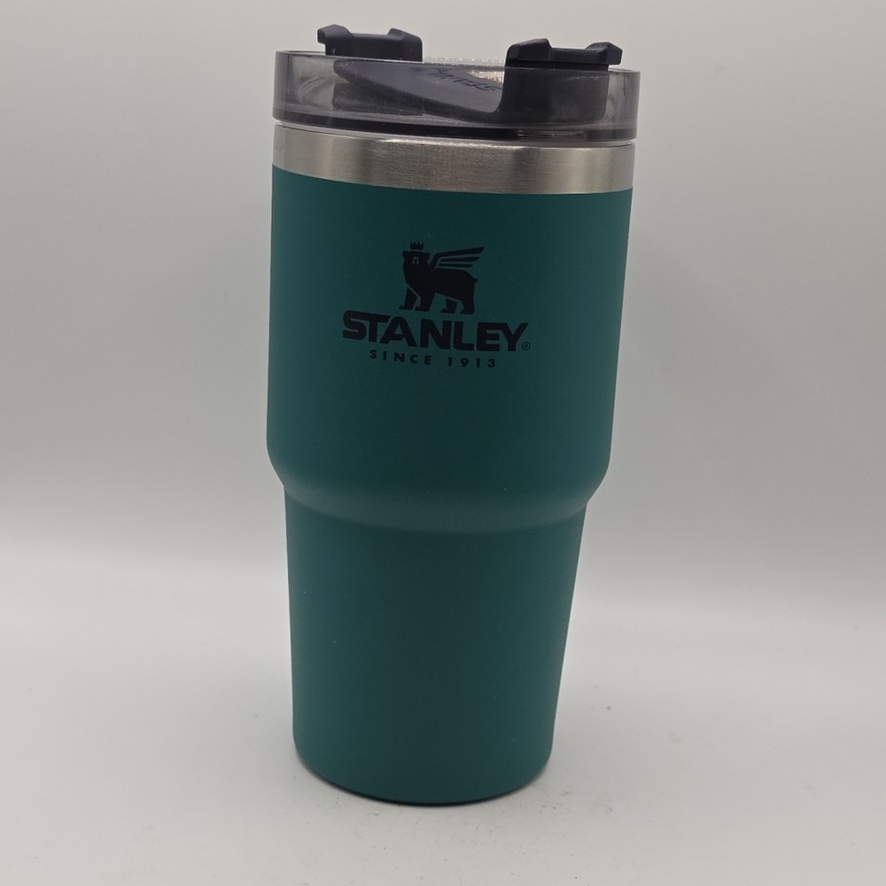 Stanley Stainless Steel Tumbler 20oz Green Lid Hot/Cold Lightly Used