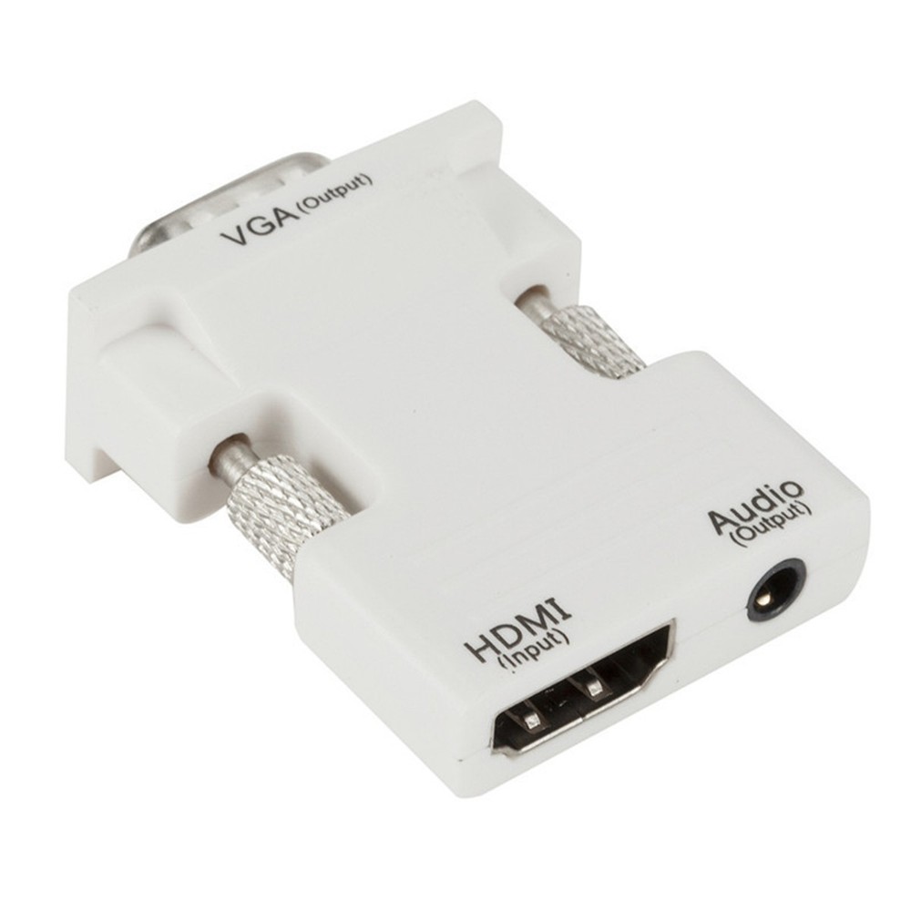 Female HDMI to VGA Adapter with Audio - Plug & Play for Laptop to TV Monitor