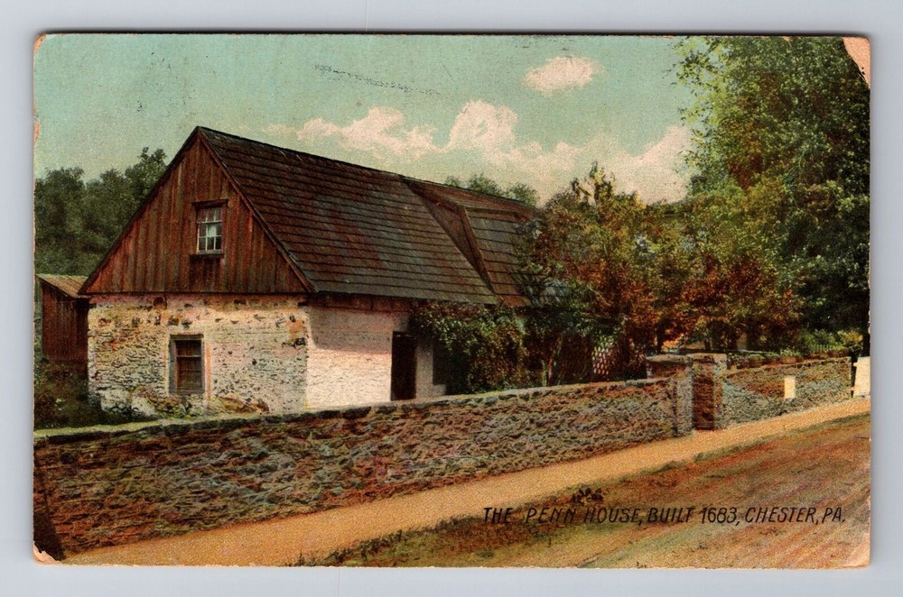 Chester PA-Pennsylvania, the Penn House, Antique Vintage Souvenir Postcard