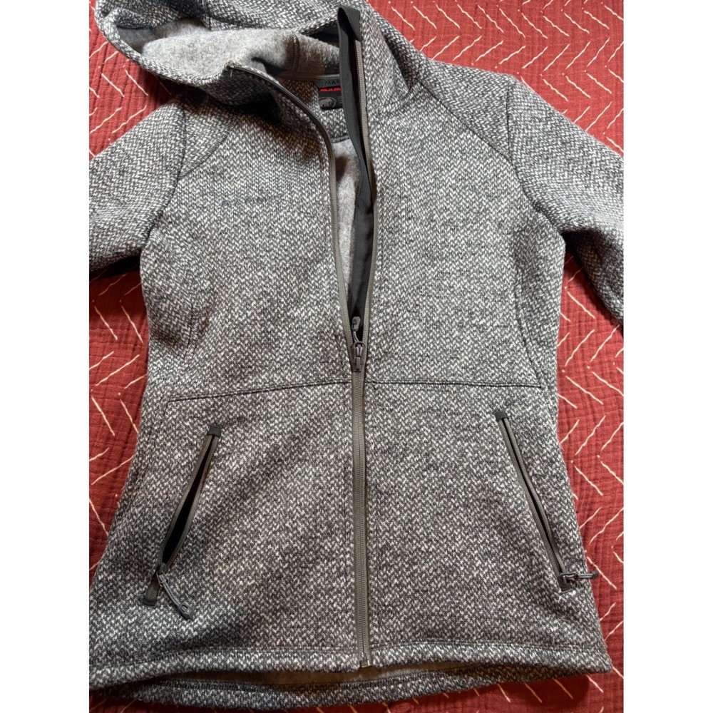 Mammut Women's Gray Hooded Zip-Up Jacket Size Small – Lightweight Knit