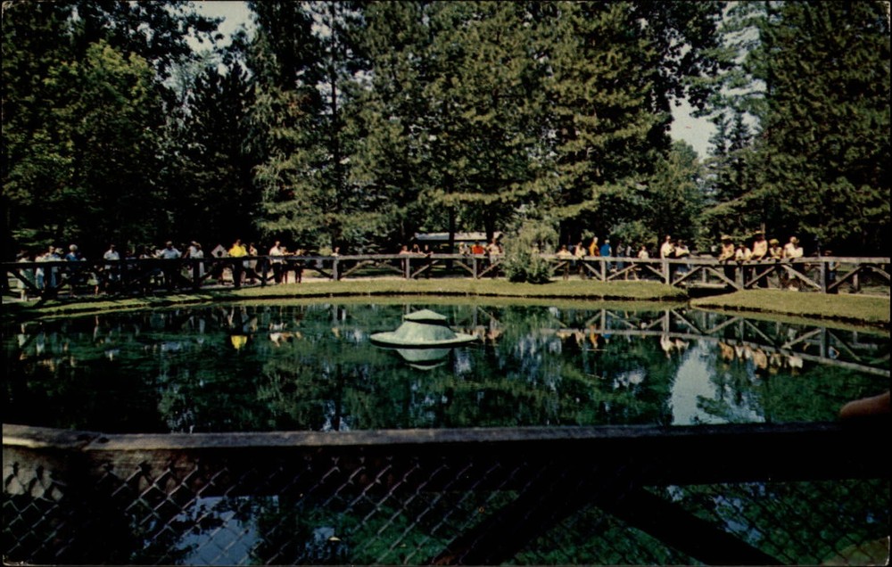 Blue Hole Castalia Ohio depth 50-60 feet ~ 1970s vintage postcard