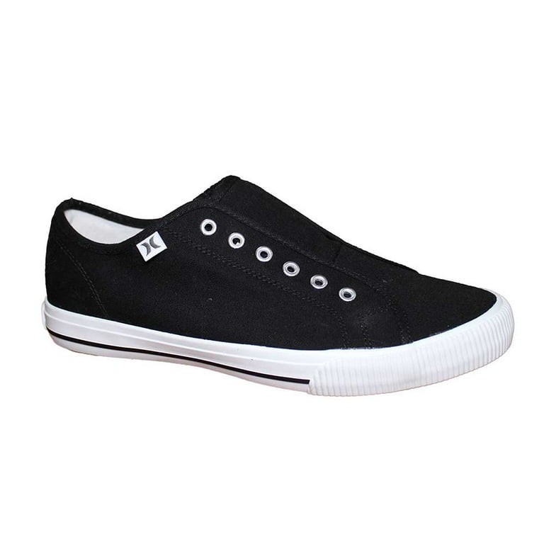 *NIB* Hurley Chloe Ladies Slip-On Canvas Shoes Fashion Sneaker (Black,US 6)