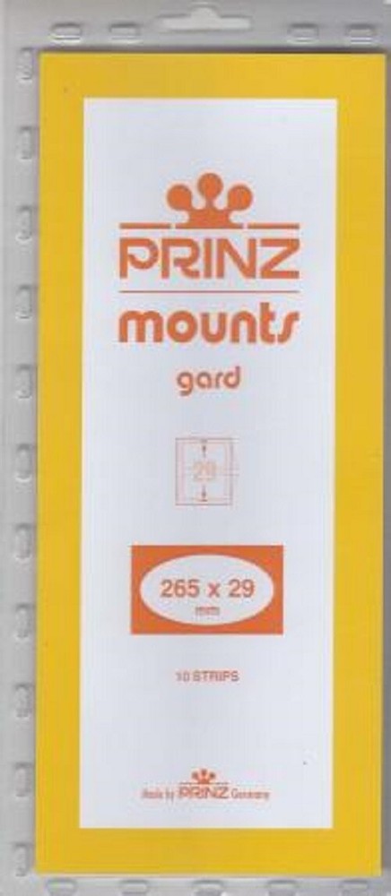 20 Prinz/Scott Stamp Mounts Archival Quality CLEAR Strips 265x29mm 2 Packs DEAL