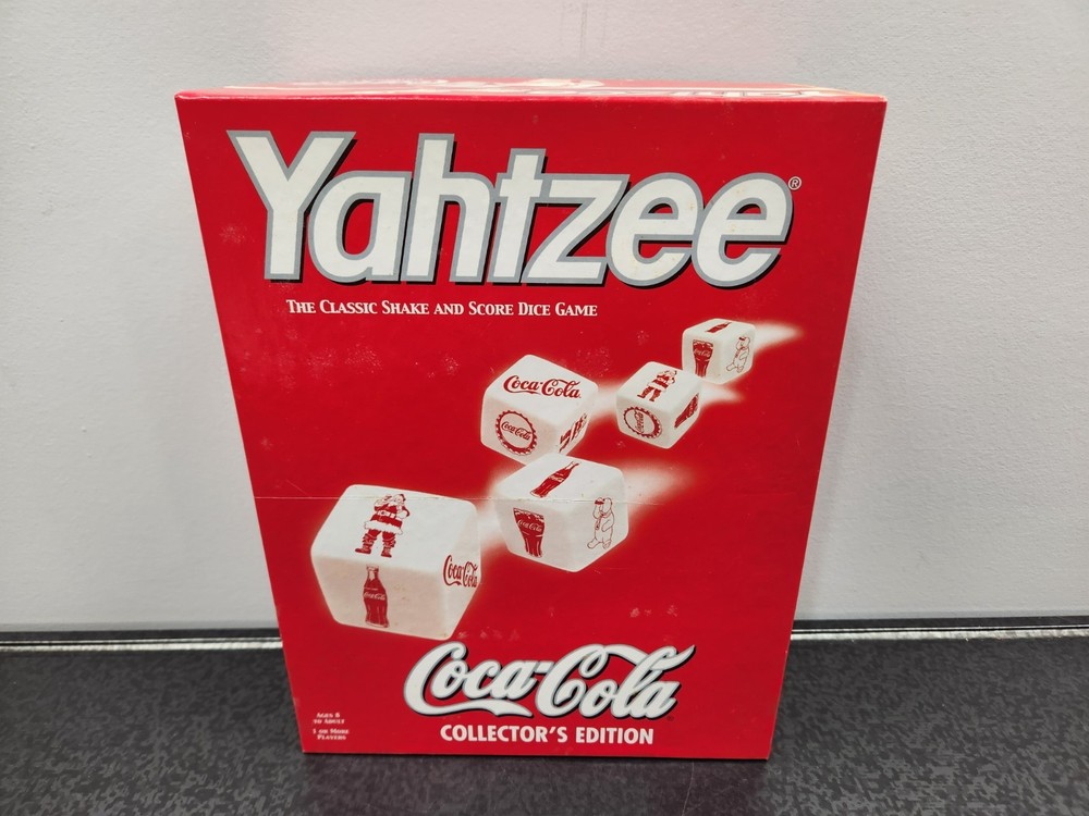 Vintage Yahtzee Coca-Cola Coke Collector's Edition Board Game Hasbro Complete