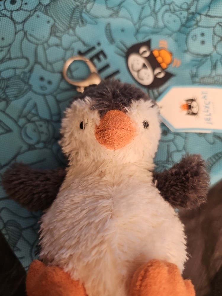 Jellycat Penguin Keychain Bag Charm with Dust Bag NWT