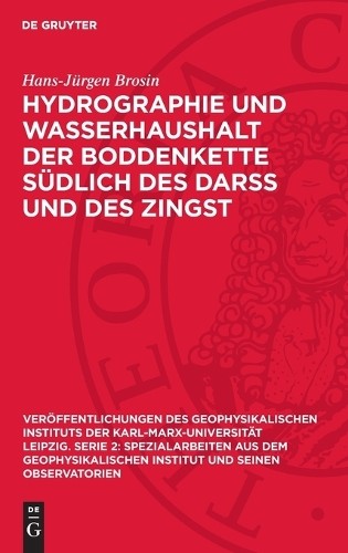 Hans-Jürgen Bro Hydrographie Und Wasserhaushalt Der Boddenkette Südli (Hardback)