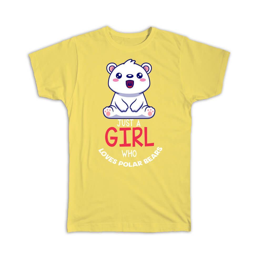 Gift T-Shirt : For Baby Girl Polar Bear Drawing Cute Sweet Art Print Kid Child