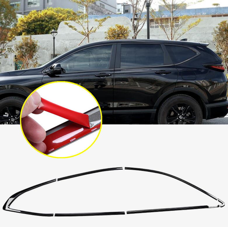 For 2017 2020 2021 Honda CR-V CRV steel black Car Window Strip Cover Trim 12pcs